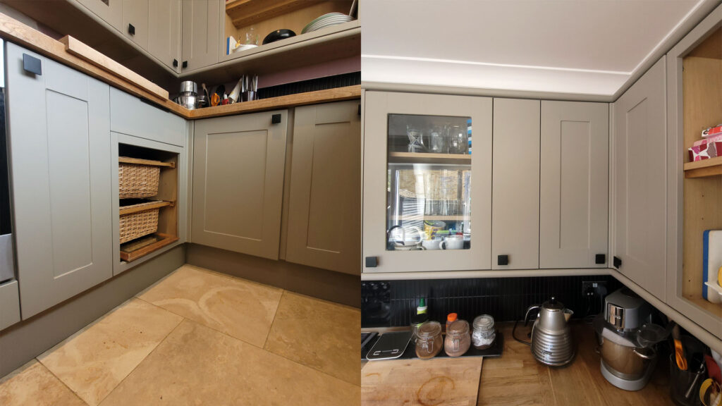 'Shaker style' kitchen cupboard doors wrapped using 3M DI-NOC vinyl